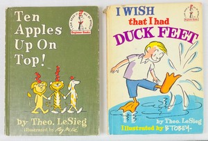 lot 219 image: 8 Vintage Dr. Seuss Books including Dr. Seuss Green Eggs and Ham, Dr. Seuss Book Robert the Rose Horse and More