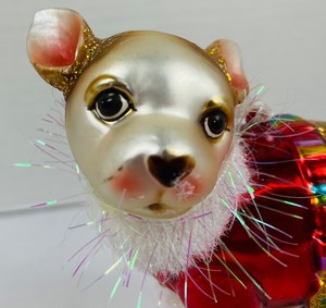 lot 222 image: Adorable Vintage Dog Ornament