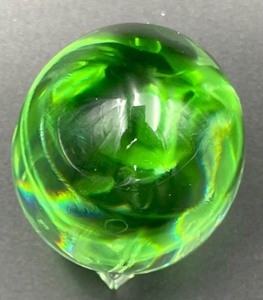 lot 241 image: Gorgeous Green Baccarat Crystal Egg and Stand