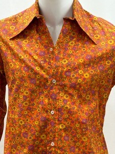 lot 216A image: Vintage Retro Wide Collar Button Up Shirt - One of a Kind