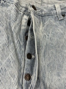 lot 209 image: Vintage 501 Button Fly Pin Stripe Levis