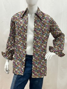 lot 210 image: Retro Button Up Shirt with Wide Collar - One of a Kind