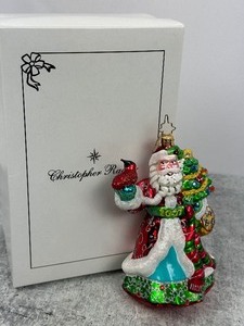 lot 203 image: Christopher Radko 2007 Shimmering Santa Christmas Ornament