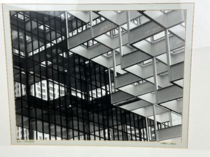 lot 181 image: Vintage Framed Black and White Photograph of the IDS Tower