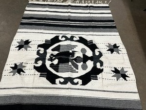 lot 154 image: Native AmericanMexico Black and White Blanket