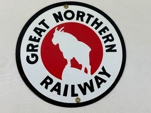 lot 155 image: Metal Great Northern Railway Sign (Reproduction)