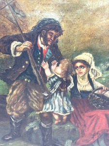 lot 157 image: Antique Framed Oil Painting
