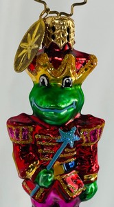 lot 285 image: Petite Christopher Radko Frog Christmas Ornament