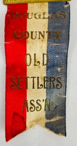 lot 288 image: Vintage Douglas County Old Settlers Assn Ribbon