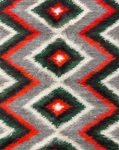 lot 318 image: Vintage Curly Lamb Sheepskin Tibetan Mongolian Modern Dyed Wool Danish Area Rug