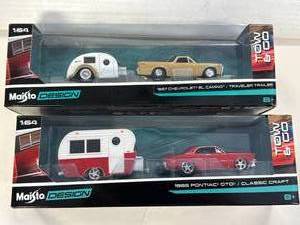 lot 4 image: Lot of 2 Maisto Design Tow & Go Vehicles