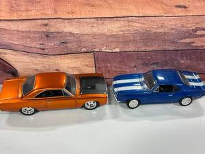 lot 20 image: 1970 Plymouth Road Runner & 1967 Camaro 124 Diecast