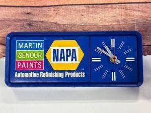 lot 72 image: Napa Automotive Clock 10  Inch Wide