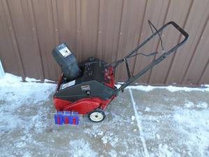 Yard Machine 21 snow thrower with electric start. Tested & works. As shown.