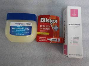 Top Care, Blistex and Toothpaste...