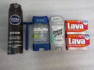 Shave Gel, Deodorant and Lava Soap...
