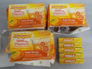 Emergen C and Halls...