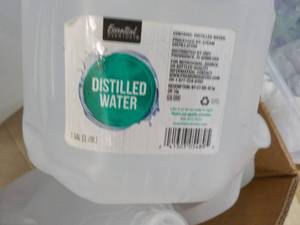 6 Gallons Distilled Water...