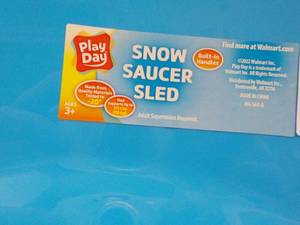 5 Red or Blue Play Doh Snow Saucer ...