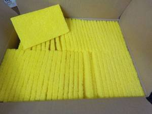 60 - 3 x 5 Yellow Scrubbing Pads...