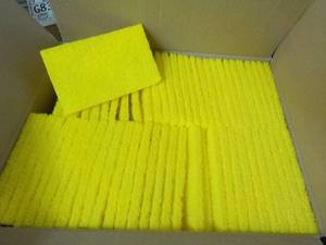 60 - 3 x 5 Yellow Scrubbing Pads...