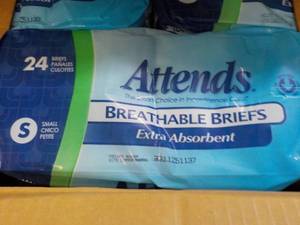 32 Pkgs Attends Breathable Briefs s...