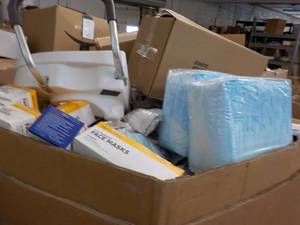 Pallet of Medical and Face Masks an...