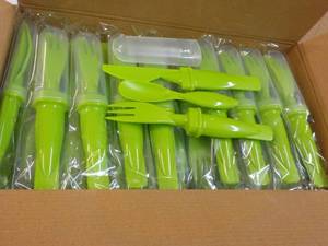 Case of 50 Lime Green Plastic Cutle...