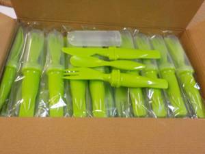 Case of 50 Lime Green Plastic Cutle...