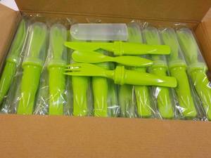 Case of 50 Lime Green Plastic Cutle...
