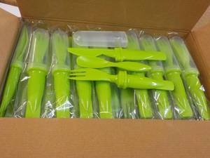 Case of 50 Lime Green Plastic Cutle...