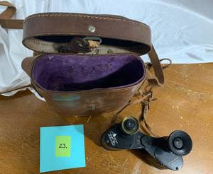 Antique TOFF Binoculars w Case