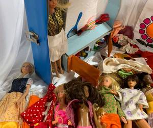 VTG Barbie Double Doll Case 