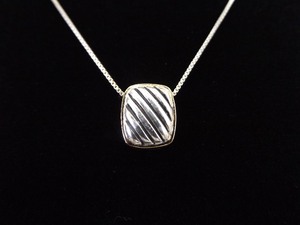 .925 Sterling Silver Gold Accented Knot Pendant Necklace