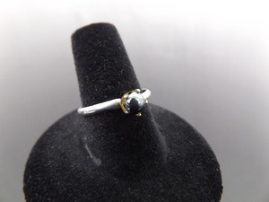 .925 Sterling Silver Genuine Black Pearl Ring Size 7.5
