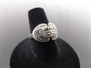 .925 Sterling Silver Art Nouveau Knot Ring Size 7.5