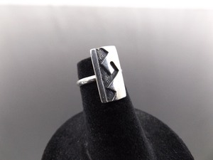 .925 Sterling Silver Native American Pinky Ring Size 2.25