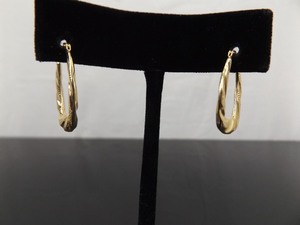 .925 Sterling Silver Vermeil Hoop Hinged Latch Post Earrings