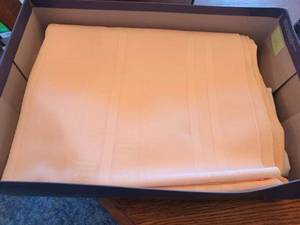 Box of Assorted Ornate Table Cloths for Round Table