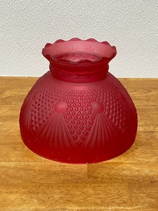 Vintage Red Glass Lamp Shade