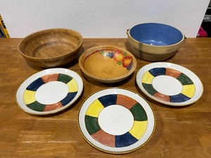 Wooden Bowls and Stoneware