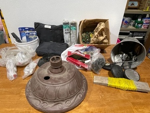 Assorted Hardware, Motorcycle Parts, Army Skeeter Tent