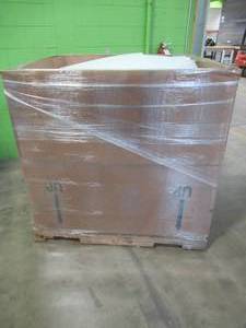 Large Bin Full of Miscellaneous White Acrylic Sheets and Pieces - SOLD AS IS