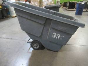 Large Mobile Trash Dumpster - Used in warehouse, SOLD AS IS.