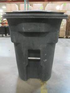Large 96 Gallon Trash Can With Lid - Used in warehouse, SOLD AS IS.