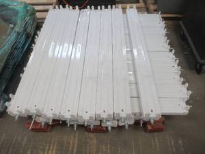 Pallet of 25 - 48 in Fluorescent Light Fixtures - Hardwired - USED IN WAREHOUSE, SOLD AS IS