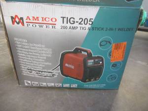 AM AMICO ELECTRIC 200 Amp TIG & Stick 2-in-1 Welder  (APPEARS TO BE NEW) TIG-205