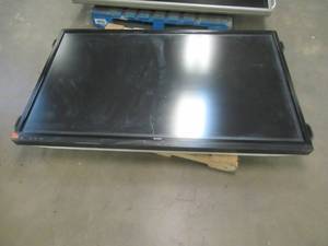 Sharp 70 in PN-L703W Interactive LCD Monitor - USED IN WAREHOUSE, WORKED DURING TAKE DOWN, MISSING CORDS, SCREEN SCRATCHED