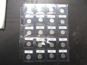 Lot of (20) Jefferson Silver WWII Nickels