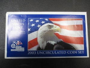 2003 US Mint Mint Philadelphia Proof Set wState Quarters and Dollar Coin